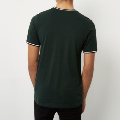 Green geo print T-shirt